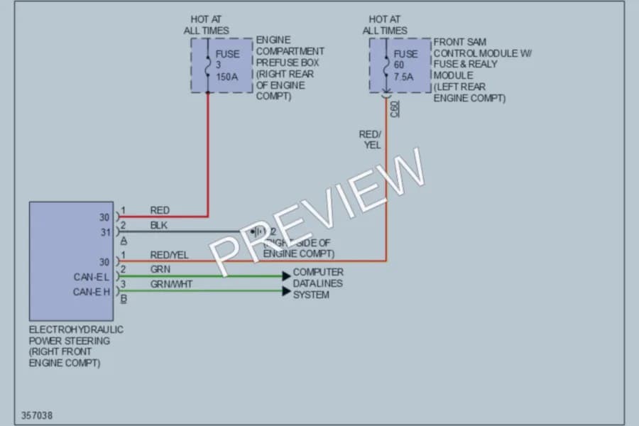 2011 MercedesBenz S400HYBRID Electronic Power Steering wiring diagram preview