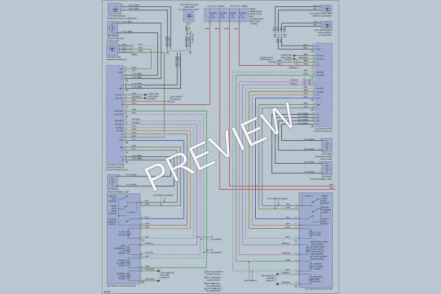 2011 MercedesBenz S400HYBRID Power Door Locks wiring diagram preview