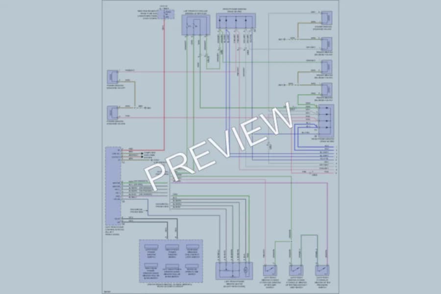 2011 MercedesBenz S400HYBRID Power Windows wiring diagram preview