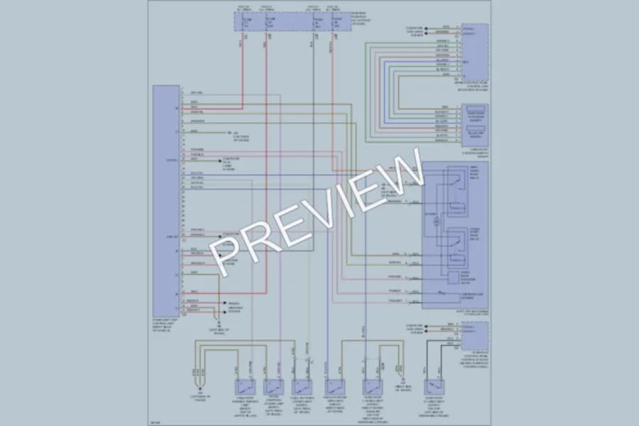 2011 MercedesBenz SLK300 Power Top Sunroof wiring diagram preview