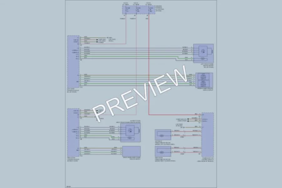 2011 MercedesBenz SLK350 Power Windows wiring diagram preview