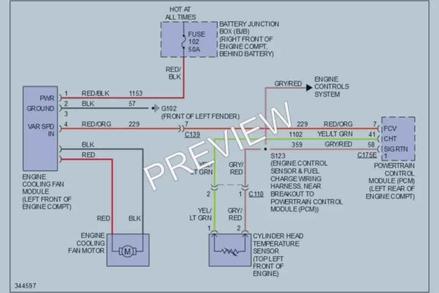 2011 Mercury GrandMarquis Cooling Fan Wiring Diagrams protected preview