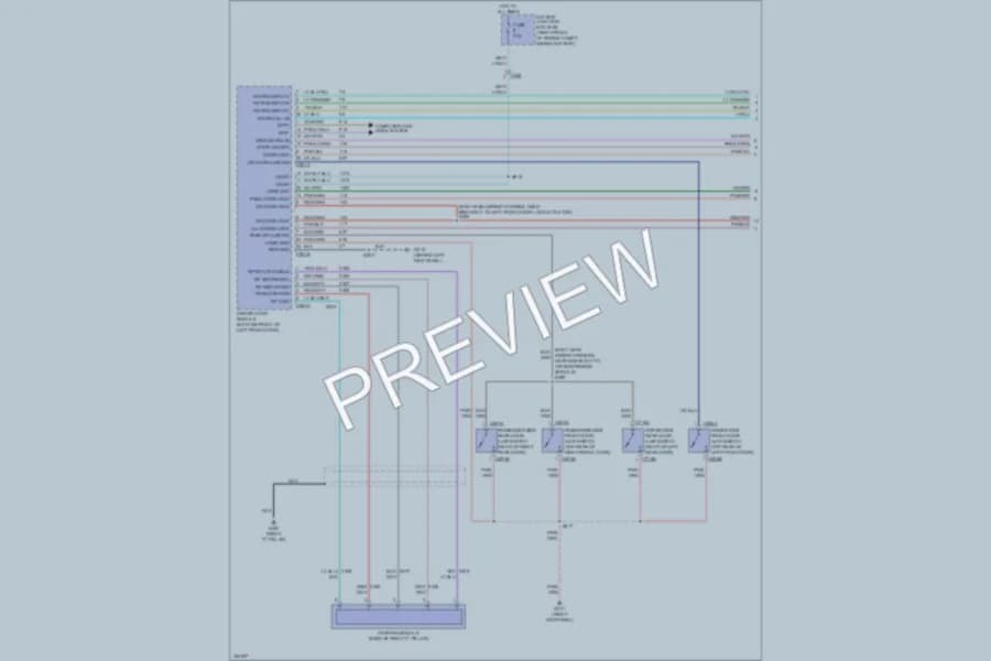 2011 Mercury GrandMarquis Power Door Locks wiring diagram preview