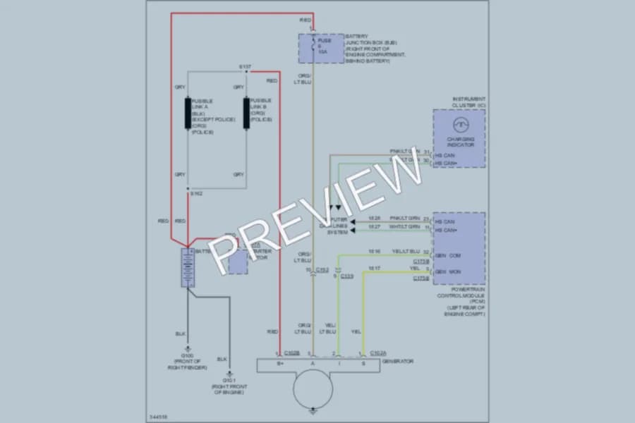 2011 Mercury GrandMarquis Starting Charging wiring diagram preview