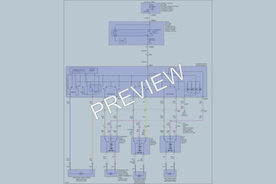 2011 Mercury Mariner Power Windows wiring diagram preview