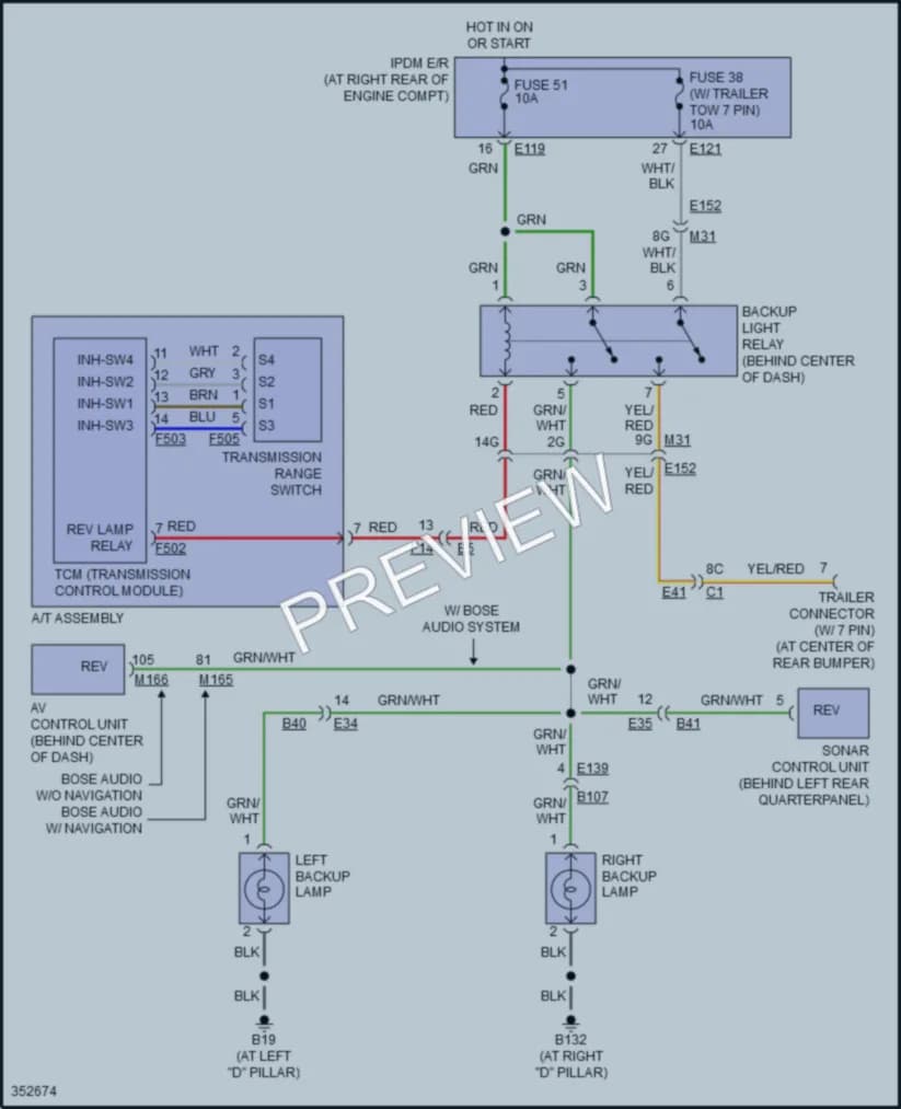 2011 Nissan Armada Exterior Lights wiring diagram preview