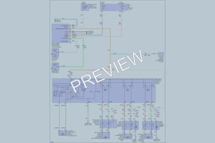 2011 Nissan Frontier Power Windows wiring diagram preview