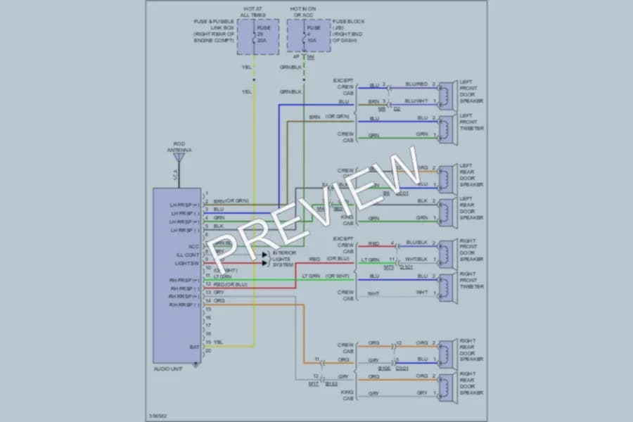 2011 Nissan Frontier Radio wiring diagram preview