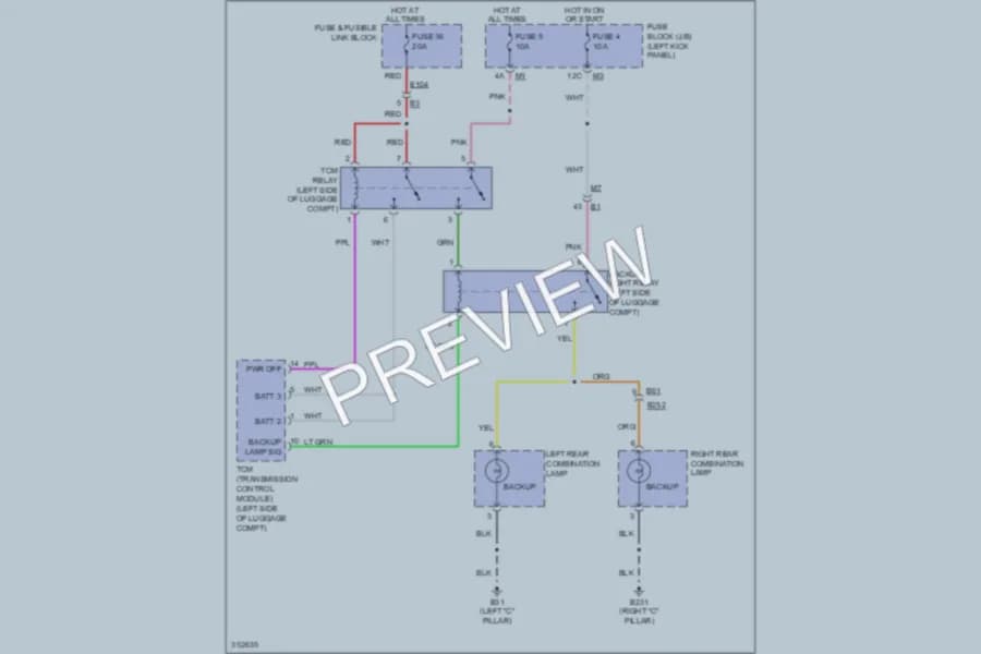 2011 Nissan GTR Exterior Lights wiring diagram preview