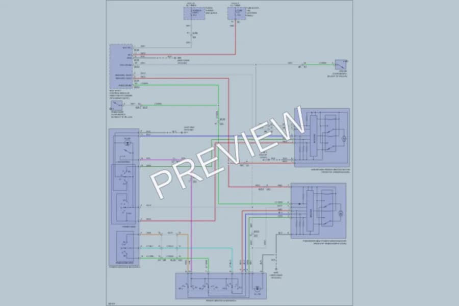2011 Nissan GTR Power Windows wiring diagram preview