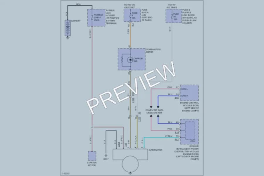 2011 Nissan Murano Starting Charging wiring diagram preview