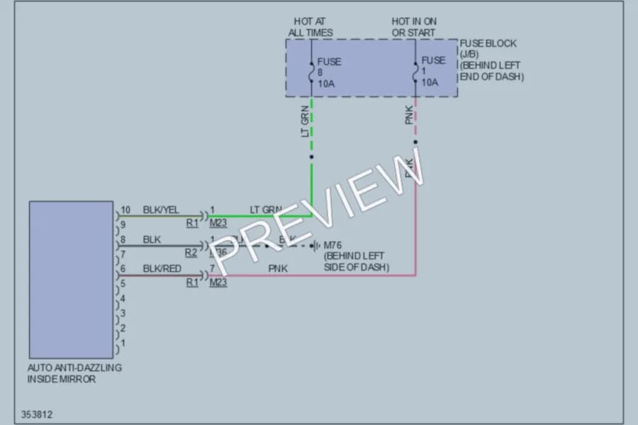 2011 Nissan Rogue Power Mirrors wiring diagram preview