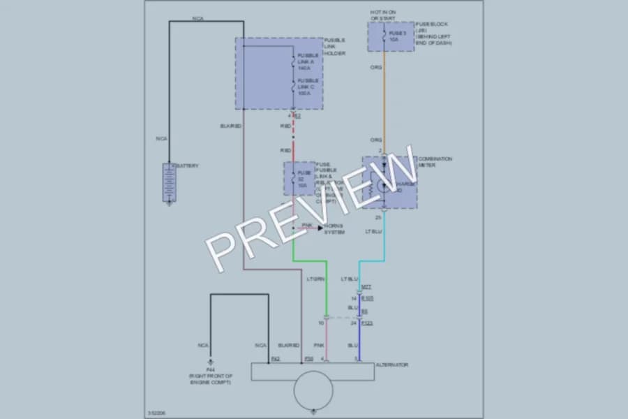 2011 Nissan Rogue Starting Charging wiring diagram preview