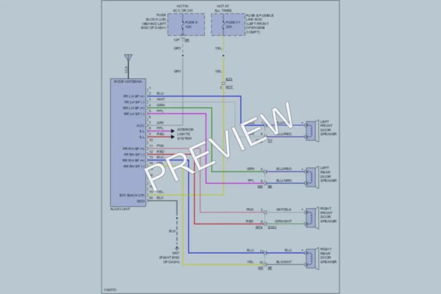2011 Nissan Sentra Radio wiring diagram preview
