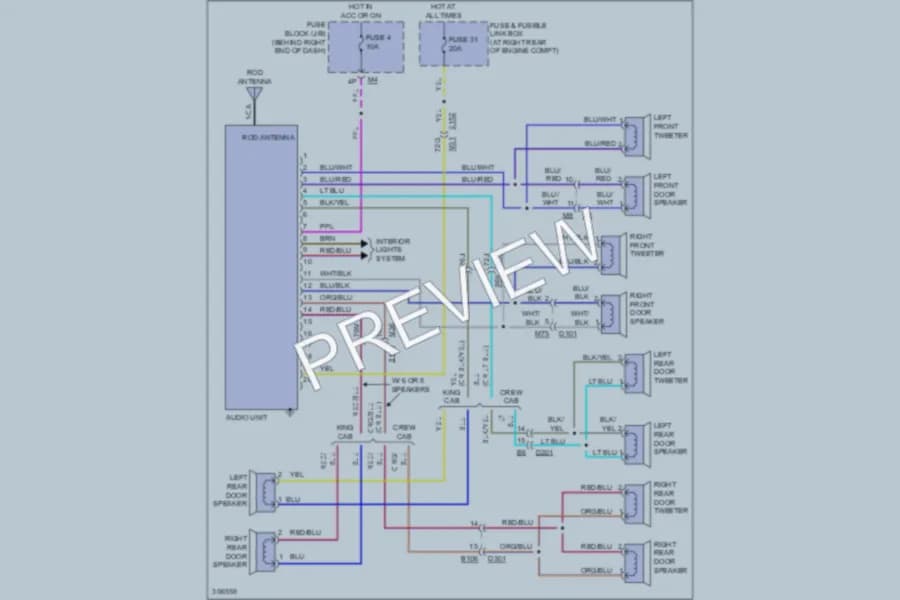 2011 Nissan Titan Radio wiring diagram preview