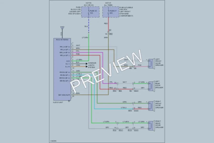 2011 Nissan Versa Radio wiring diagram preview