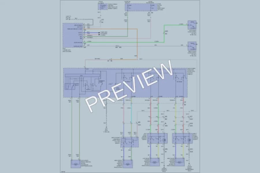 2011 Nissan Xterra Power Windows wiring diagram preview