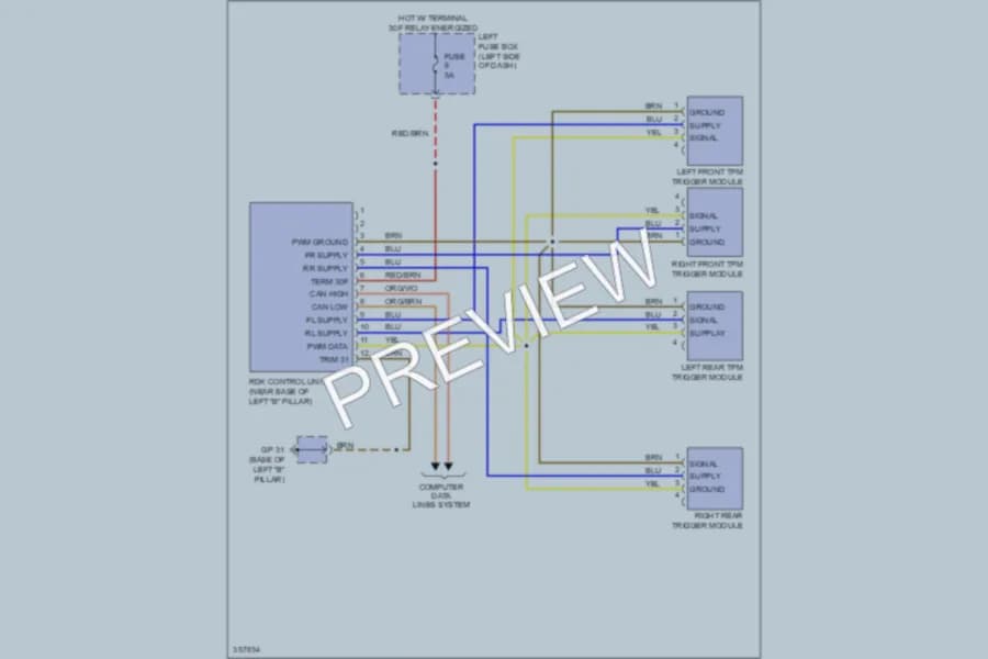 2011 Porsche CayenneHybrid Warning Systems wiring diagram preview
