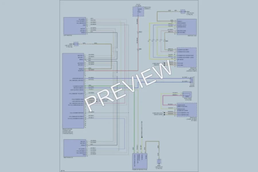 2011 Porsche Panamera Trunk Tailgate Fuel Door wiring diagram preview