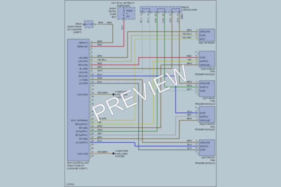 2011 Porsche Panamera Warning Systems wiring diagram preview