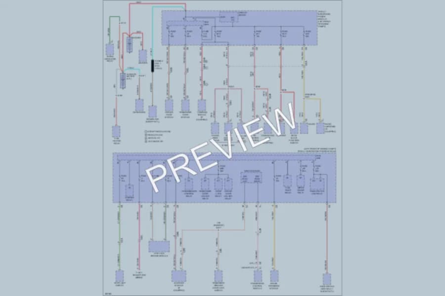 2011 Ram 1500 Power Distribution wiring diagram preview with protected circuit layout