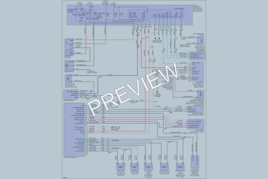 2011 Ram 2500 Air Conditioning wiring diagram preview with protected circuit layout