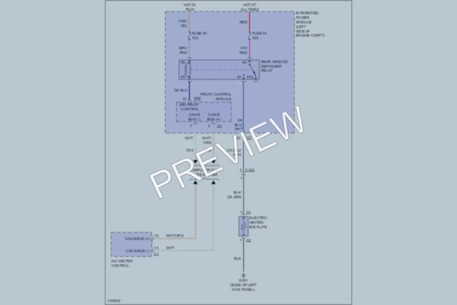 2011 Ram Dakota Defoggers wiring diagram preview