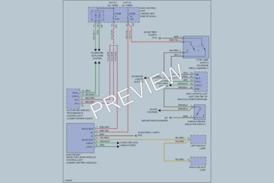 2011 Smart fortwo Shift Interlock wiring diagram preview