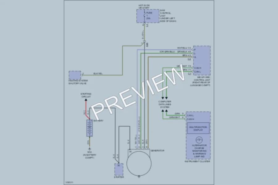 2011 Smart fortwo Starting Charging wiring diagram preview