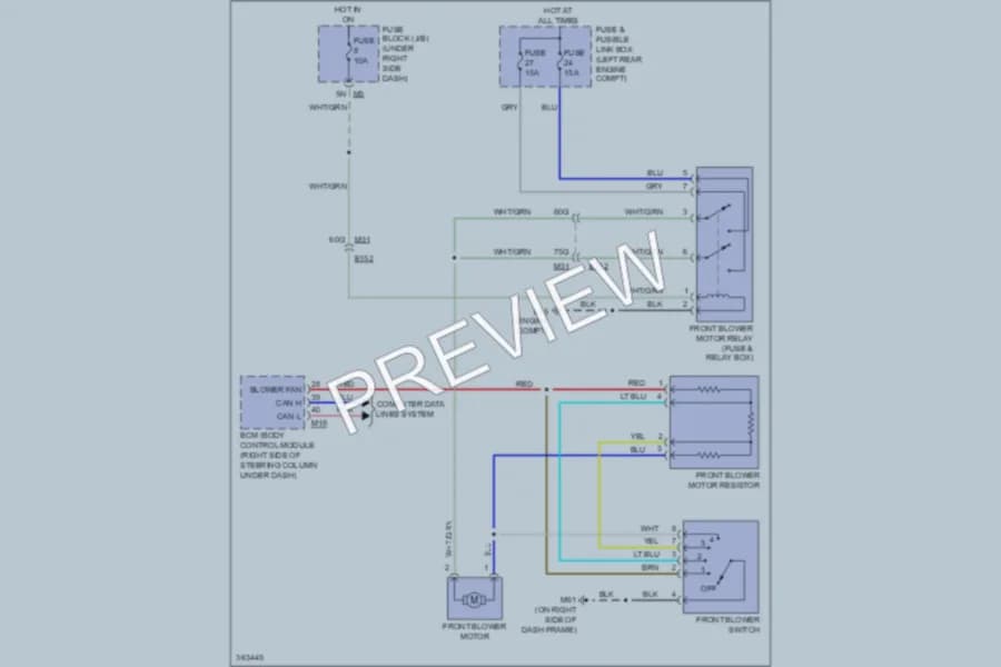 2011 Suzuki Equator Air Conditioning wiring diagram preview