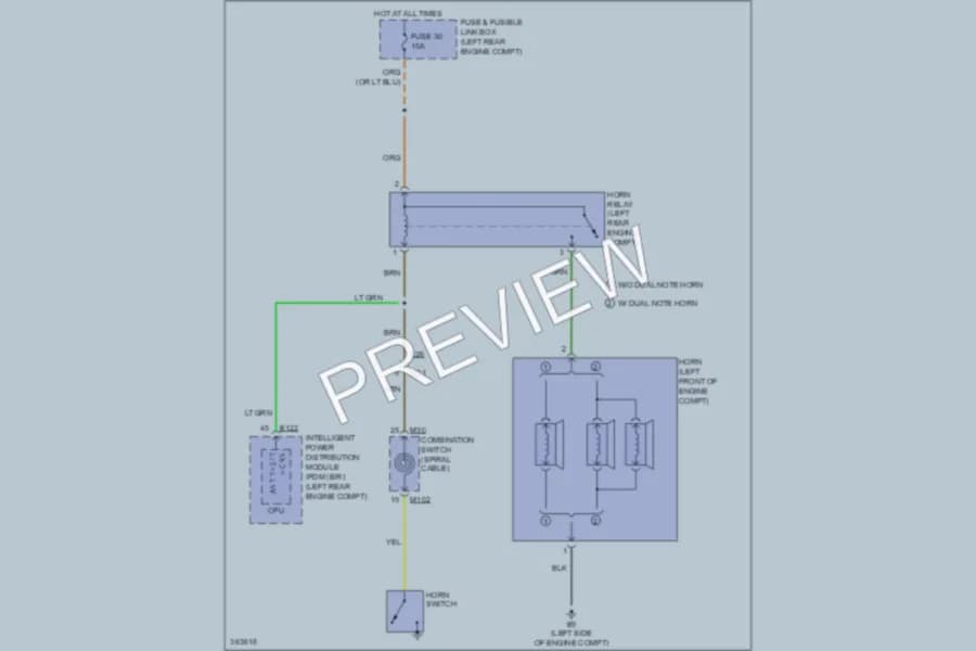 2011 Suzuki Equator Horn wiring diagram preview