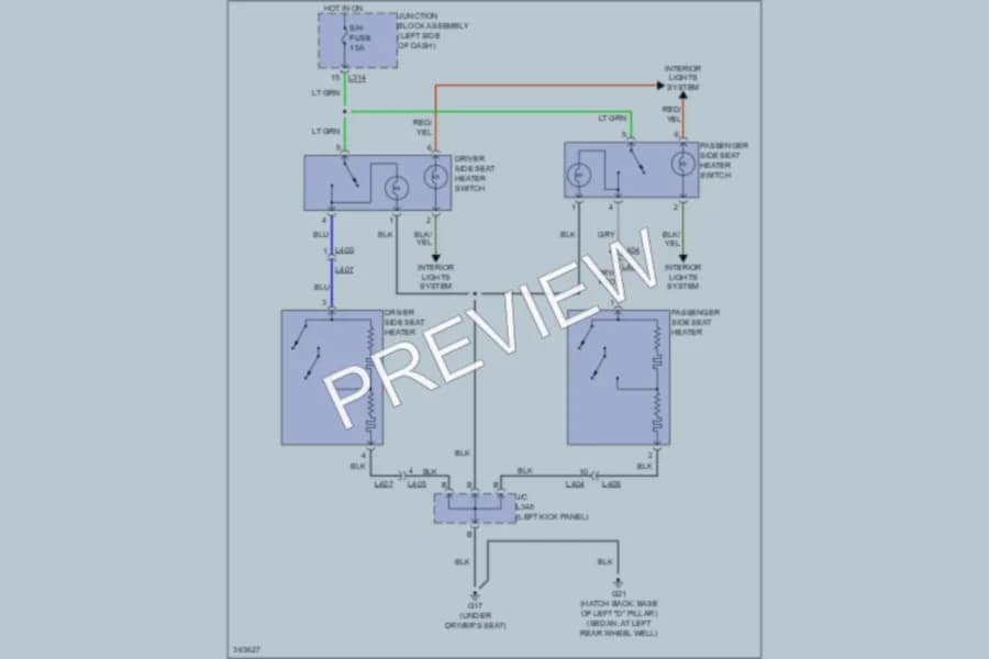 2011 Suzuki SX4 Power Seats wiring diagram preview