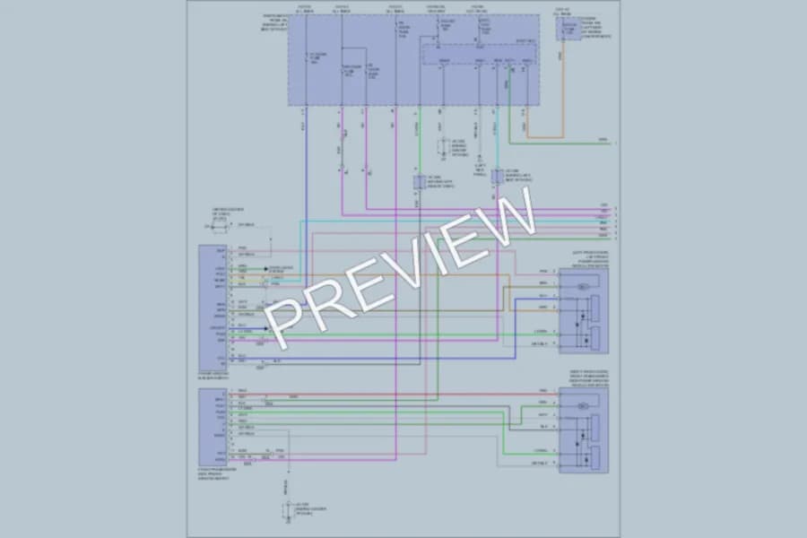 2011 Toyota Avalon Power Windows wiring diagram preview