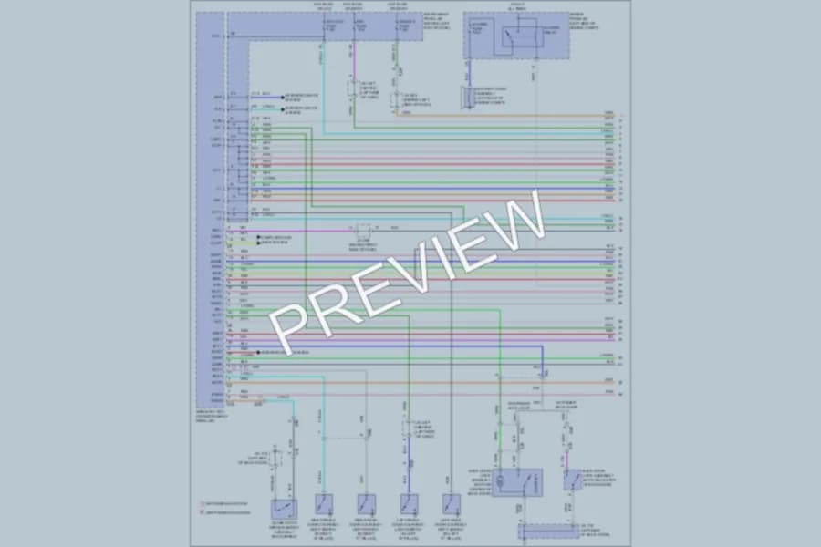 2011 Toyota Highlander Power Door Locks wiring diagram preview