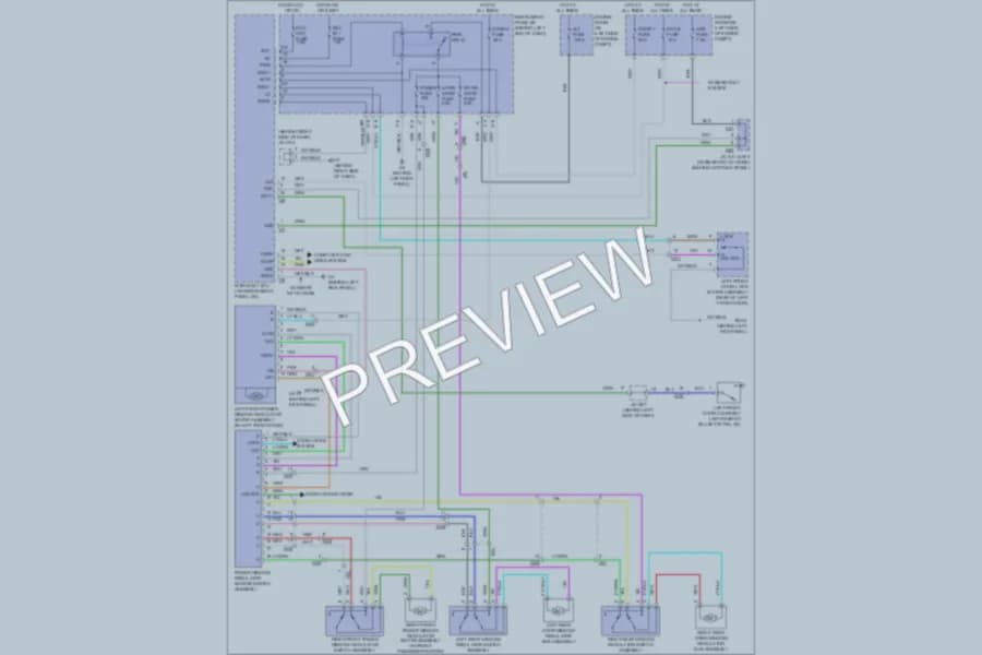 2011 Toyota HighlanderHybrid Power Windows wiring diagram preview