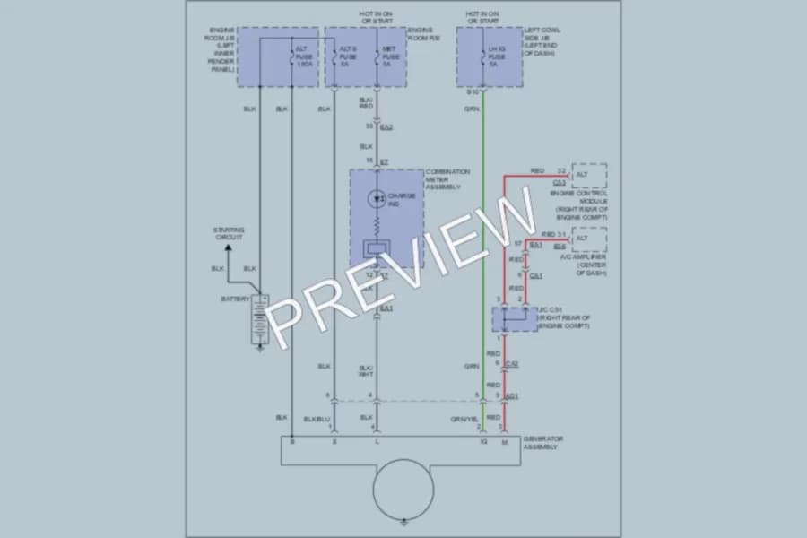 2011 Toyota LandCruiser Starting Charging wiring diagram preview