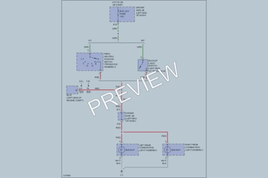 2011 Toyota Matrix Exterior Lights wiring diagram preview