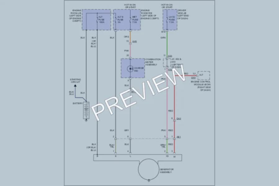 2011 Toyota Sequoia Starting Charging wiring diagram preview