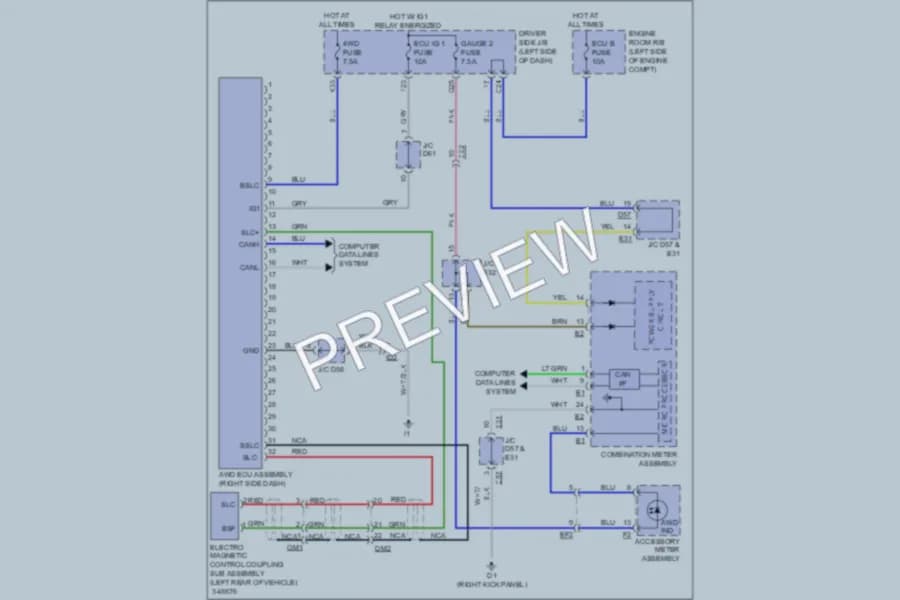 2011 Toyota Venza Transmission wiring diagram preview