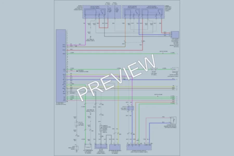 2011 Toyota Yaris Air Conditioning wiring diagram preview