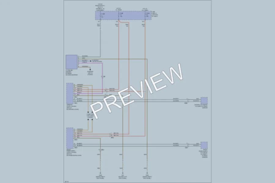 2011 Volkswagen Eos Power Mirrors wiring diagram preview