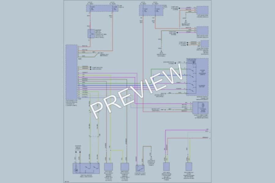 2011 Volkswagen Eos Power Top Sunroof wiring diagram preview