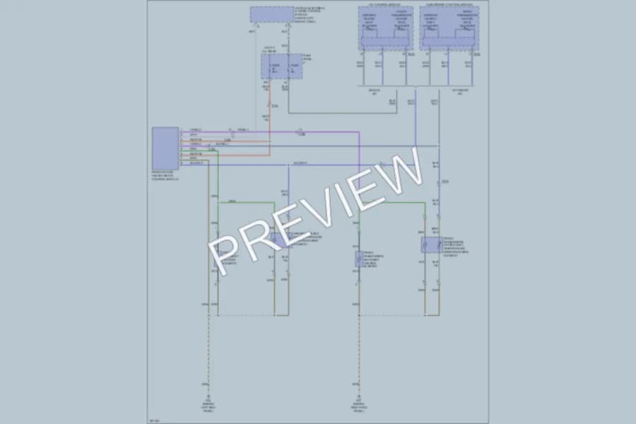 2011 Volkswagen GTI Power Seats wiring diagram preview