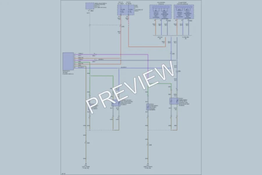 2011 Volkswagen Golf Power Seats wiring diagram preview