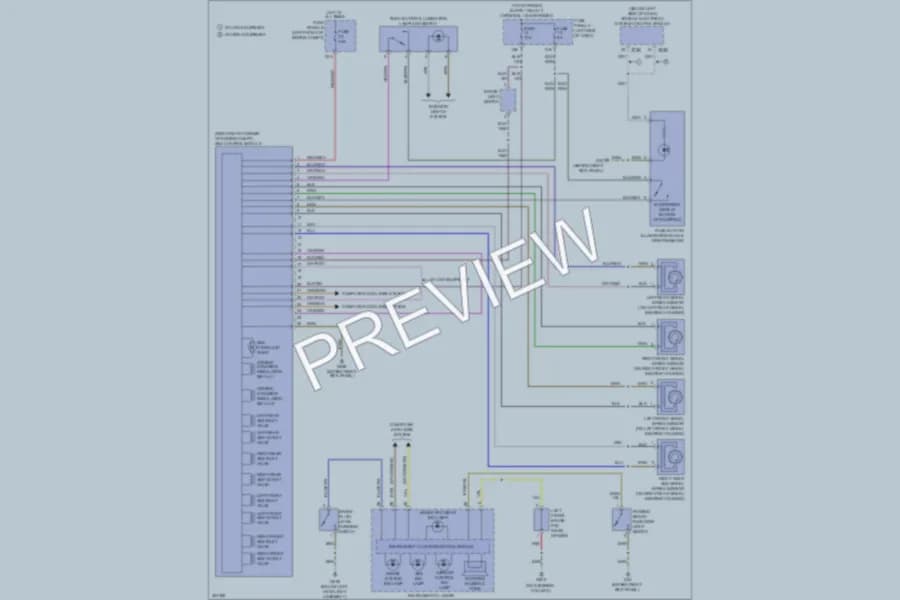 2011 Volkswagen 4D Sedan Anti Lock Brakes wiring diagram preview with protected circuit layout
