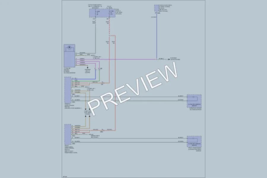 2011 Volkswagen 4D Sedan Power Mirrors wiring diagram preview with protected circuit layout