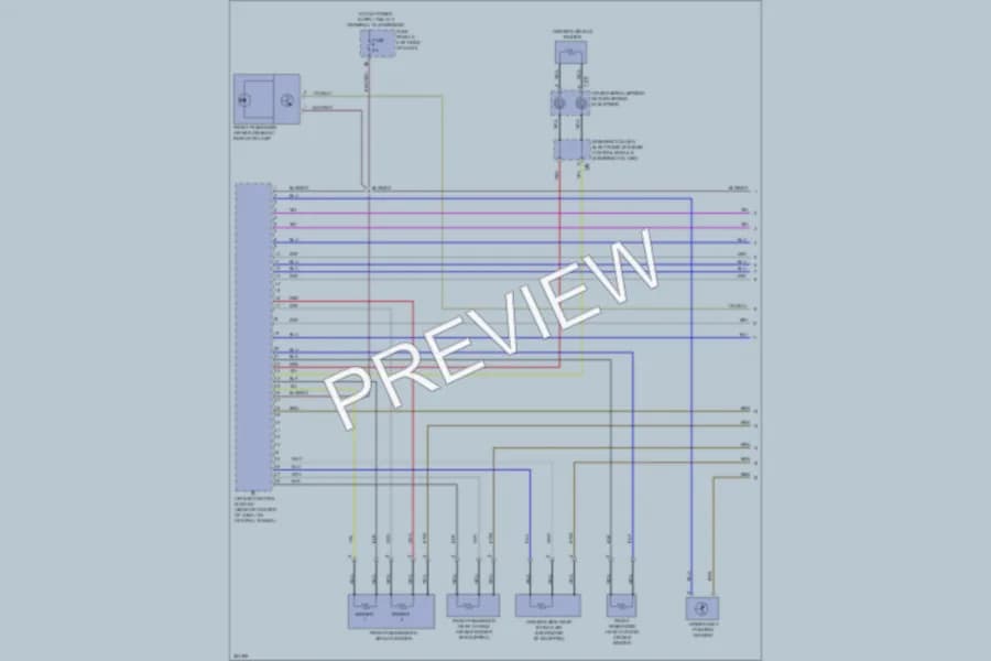 2011 Volkswagen 4D Sedan Supplemental Restraints wiring diagram preview with protected circuit layout
