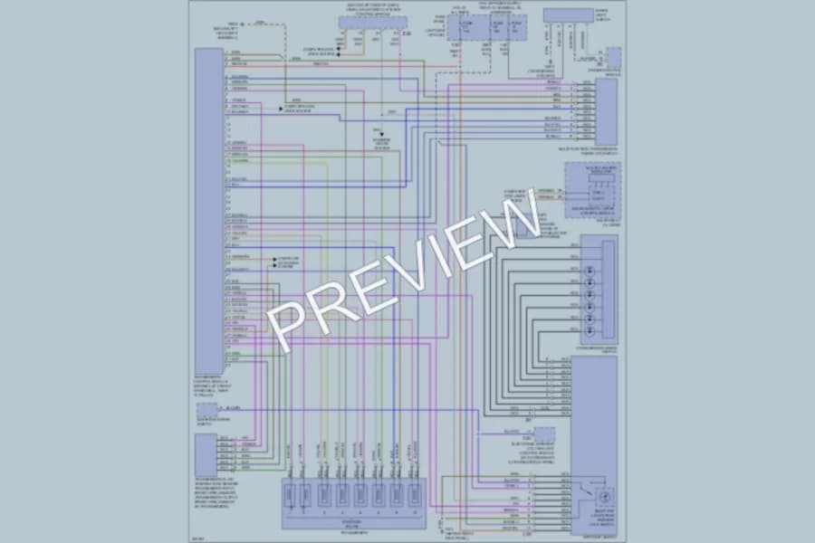 2011 Volkswagen 4D Sedan Transmission wiring diagram preview with protected circuit layout
