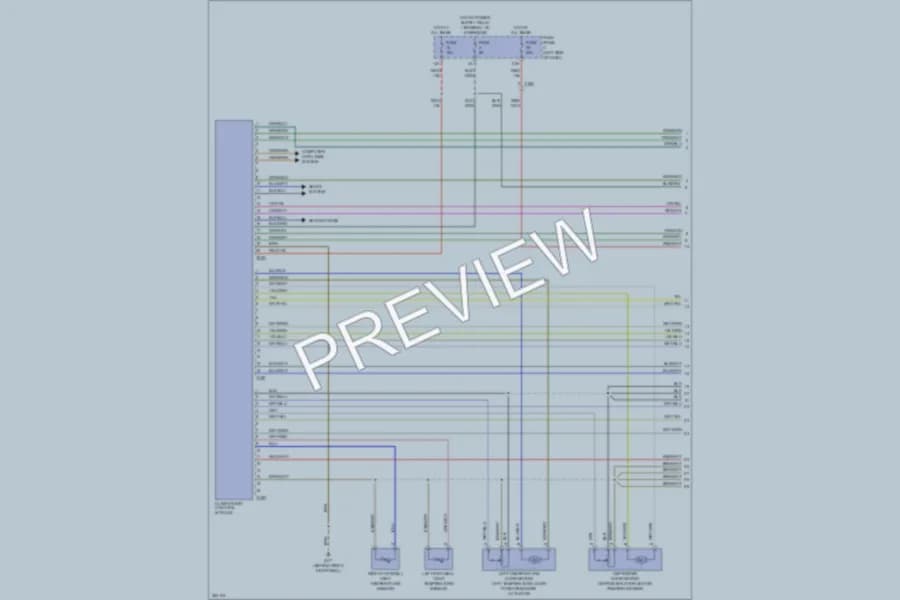 2011 Volkswagen 4D Wagon Air Conditioning wiring diagram preview with protected circuit layout
