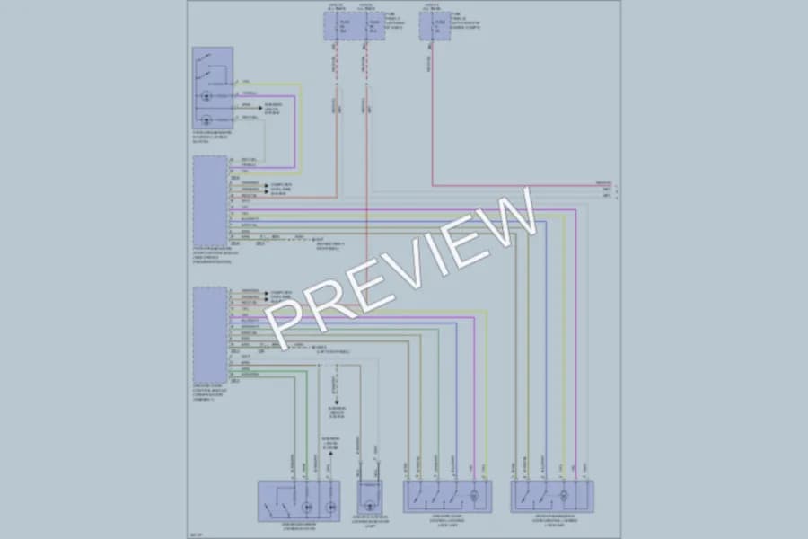 2011 Volkswagen 4D Wagon Power Door Locks wiring diagram preview with protected circuit layout